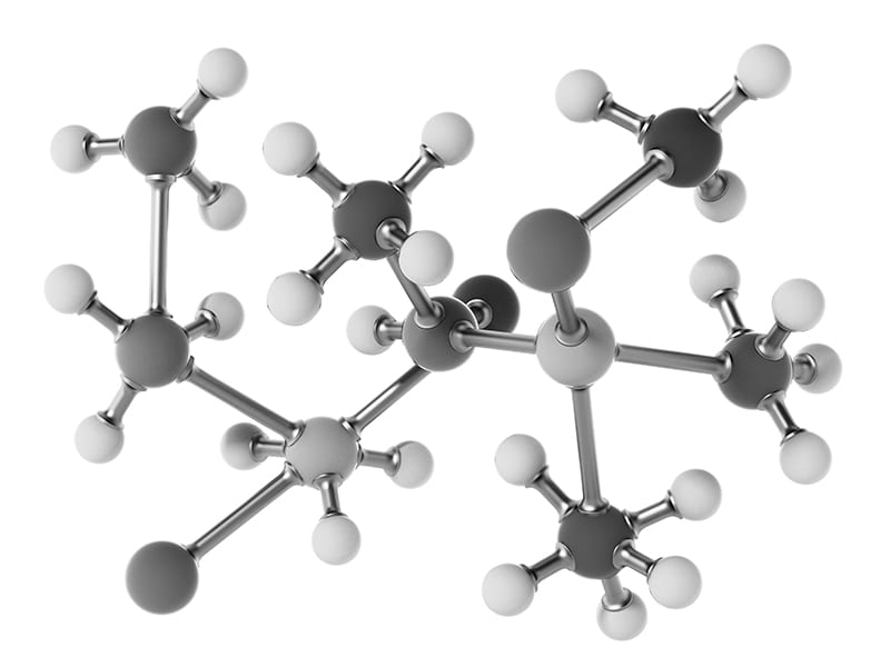 分子连接在一起的模型